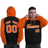 Custom For Man Sleeve Pullover Hoodie Raglan Sleeves Embroideried Your Team Logo And Number Sports Sweatshirt