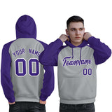 Custom For Man Sleeve Pullover Hoodie Raglan Sleeves Embroideried Your Team Logo And Number Sports Sweatshirt