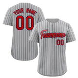 Custom Stripe Fashion Baseball Jersey Button Design Outdoor Training Shirt