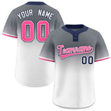Custom Gradient Fashion Authentic Sports Two-Button Baseball Jersey