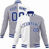Custom Bull Letterman Two Tone Split Fashion Jacket For Outdoor Mens Baseball Coat