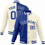 Custom Curved Letterman Two Tone Split Fashion Jacket For Casual Mens Baseball Coat