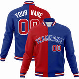 Custom Curved Letterman Two Tone Split Fashion Jacket For Baseball Coat