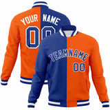 Custom Curved Letterman Two Tone Split Fashion Jacket For Casual Mens Baseball Coat