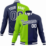 Custom Hook Letterman Two Tone Split Fashion Jacket For Breathable Mens Baseball Coat