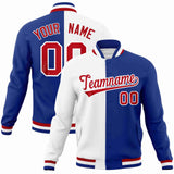 Custom Hook Letterman Two Tone Split Fashion Jacket For Mens Baseball Coat