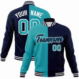 Custom Heat Letterman Two Tone Split Fashion Jacket For Baseball Coat