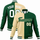Custom Heat Letterman Two Tone Split Fashion Jacket For Baseball Coat