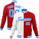 Custom Curved Letterman Two Tone Split Fashion Jacket For Outdoor Mens Baseball Coat