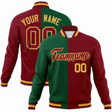 Custom Heat Letterman Two Tone Split Fashion Jacket For Casual Mens Baseball Coat