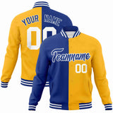 Custom Heat Letterman Two Tone Split Fashion Jacket For Casual Mens Baseball Coat