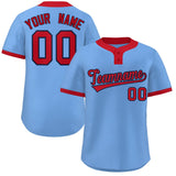 Custom Two-Button Baseball Jersey Classic Style Game Sport Shirt