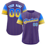 Custom Stripe Font Gradient Fashion Authentic Baseball Jersey