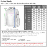 Custom Split Fashion Pullover Hoodie Heart Athletic Pullover Coat