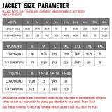 Custom Full-Zip Raglan Sleeves Letterman Jackets Stitched Text Logo for Adult