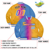 Custom Gradient Fashion Jacket Button Casual Letter Coats