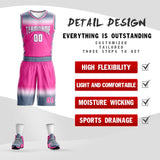 Custom Gradient Fashion Basketball Jersey Sets For Men/Youth
