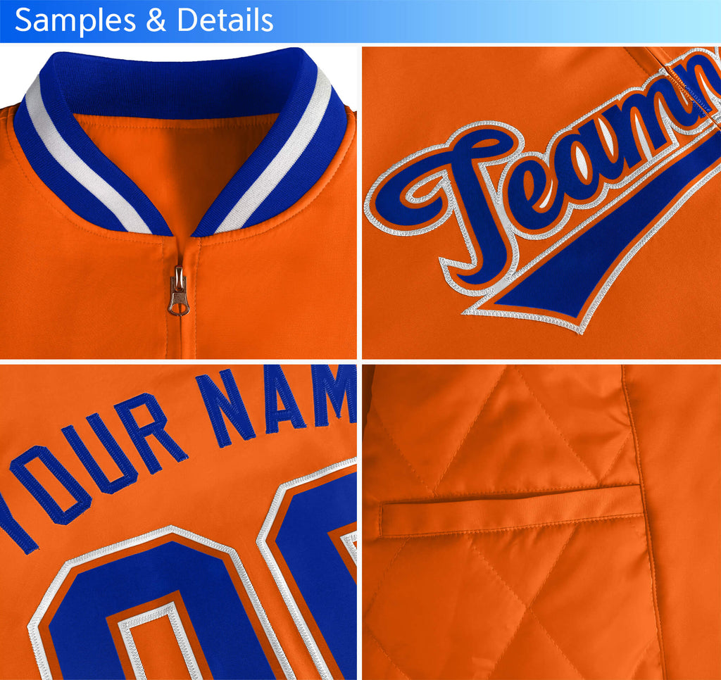 Custom Full-Zip Raglan Sleeves Letterman Jackets Stitched Name Number Logo Big Size