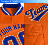 Custom Full-Zip Color Block Letterman Jackets Stitched Name Logo Big Size