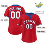 Custom Two-Button Baseball Jersey Classic Style Team Shirts For Adults