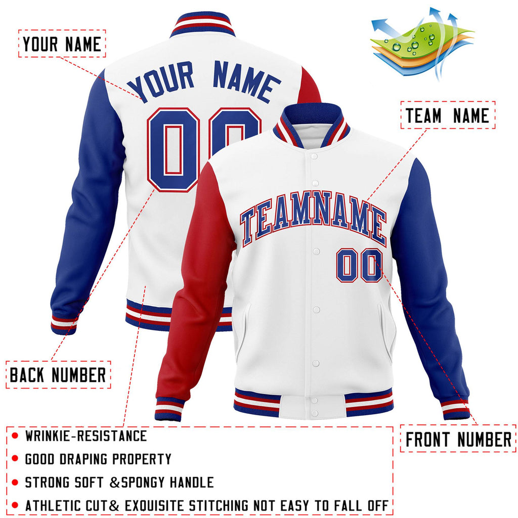 Custom Raglan Sleeves Jacket Varsity Athletic Letterman Coat